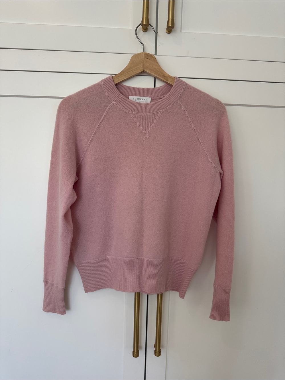 Everlane Blush Pink Crewneck Cashmere Sweater, XS